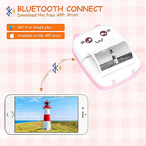 Mini Impresora Portátil Bluetooth Gato + Envió Gratis