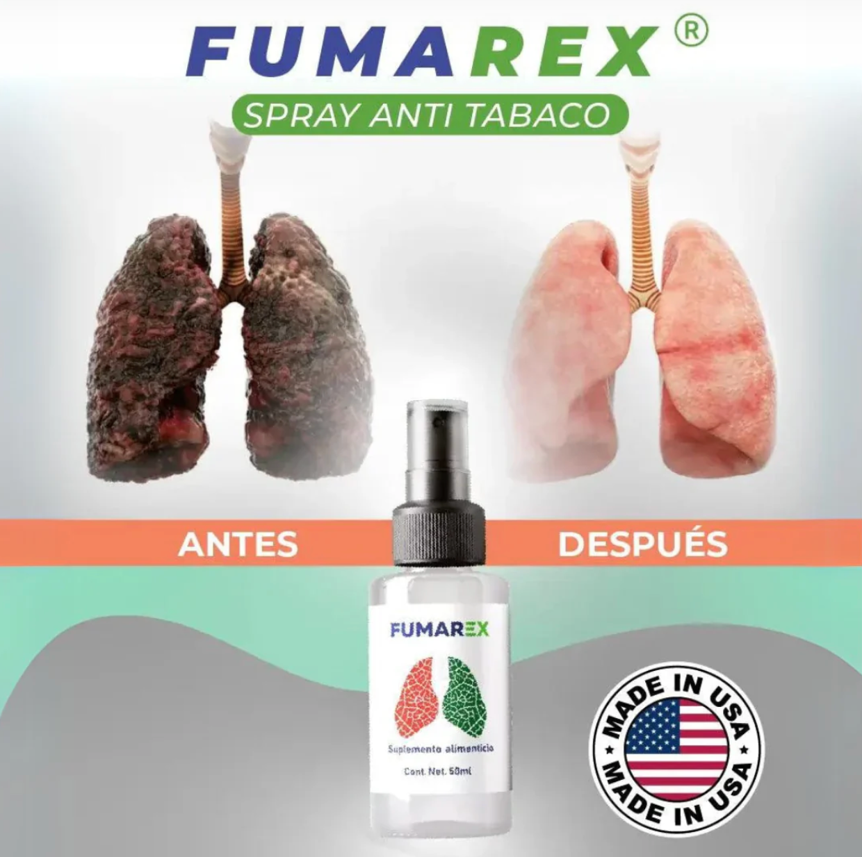 NUEVO FUMAREX SPRAY ANTITABACO 2 x 1 + Envió Gratis 🚚🚚