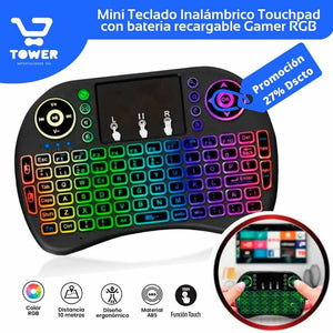 Mini Teclado Inalámbrico con Touchpad 🔥 ¡Aprovechá el 27% OFF!